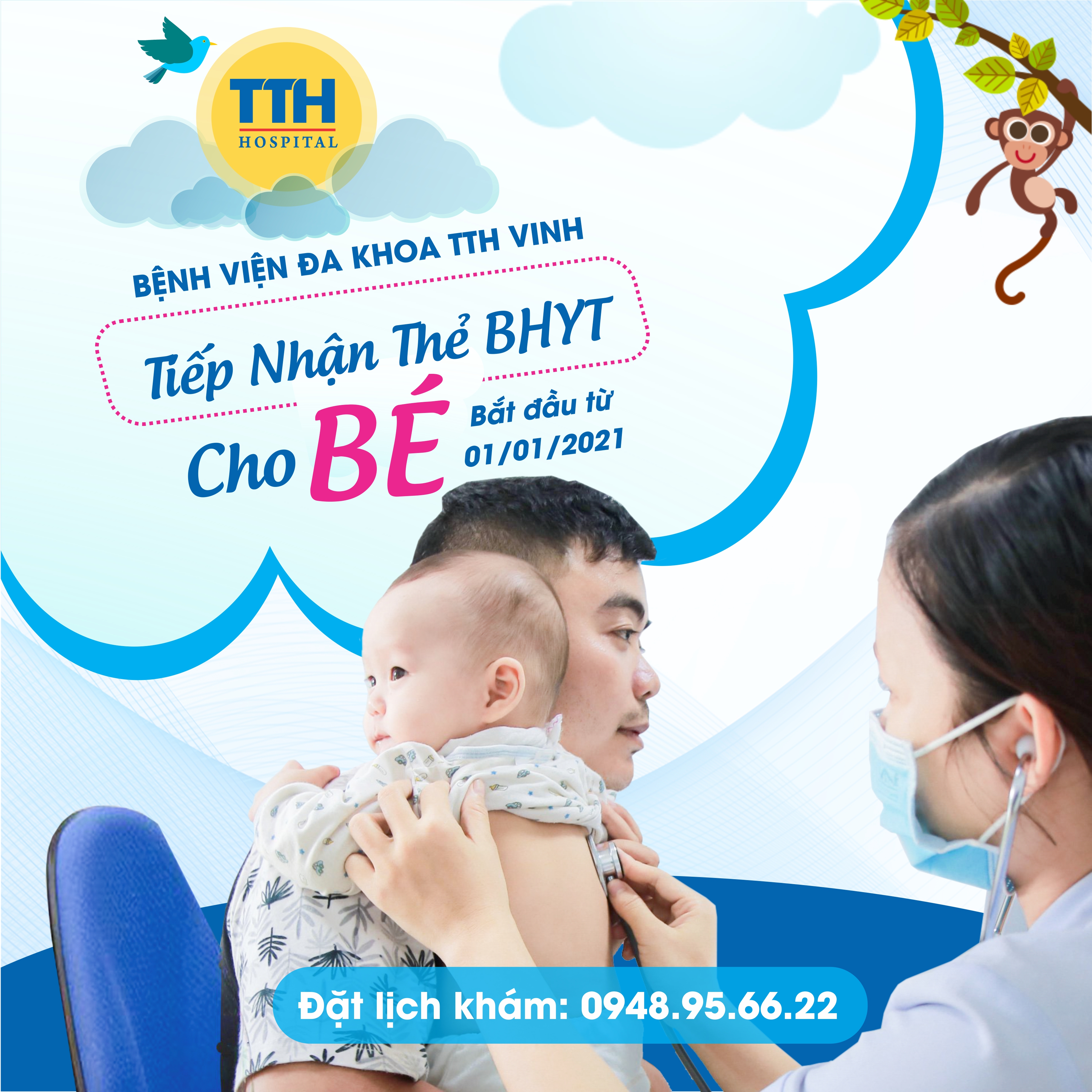 Tiếp nhận khám chữa bệnh bảo hiểm y tế cho bệnh nhân nhi